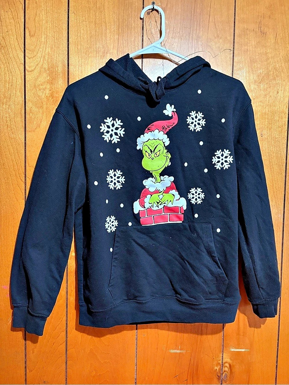 The Grinch Christmas Grinch hoodie Black Boys Large Like New